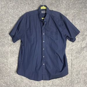 Club Room Men’s Navy Blue Button Up Shirt Size XXL